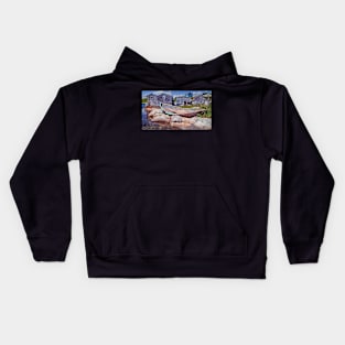 Old Fishing Boat in Peggys Cove Kids Hoodie